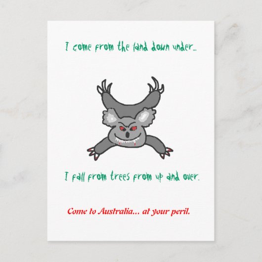 Dropbear Australis Postcard Postkarte (Vorderseite)