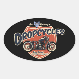 Dropcycles Ovaler Aufkleber