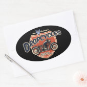 Dropcycles Ovaler Aufkleber (Umschlag)