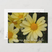 Dropdown a line to say hello postcard postkarte (Vorne/Hinten)