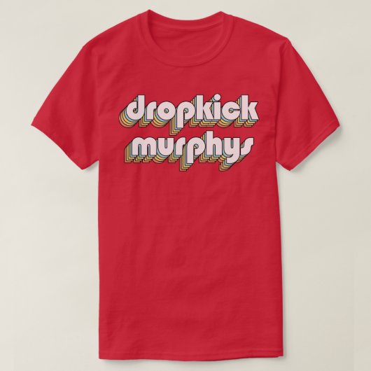 Dropkick Murphys Retro Rainbow Typografy Faded St T-Shirt (Design vorne)