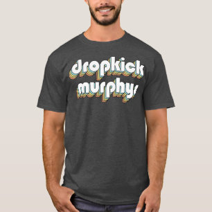 Dropkick Murphys Retro Rainbow Typografy Faded St T-Shirt