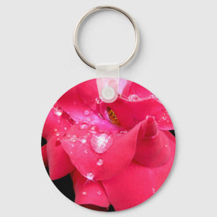 Droplets auf Blättern Schlüsselring Schlüsselanhänger