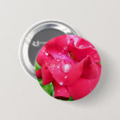 Droplets on Petals Badge Button (Vorne & Hinten)