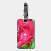 Droplets on Petals Luggage Tag Gepäckanhänger (Rückseite vertikal)