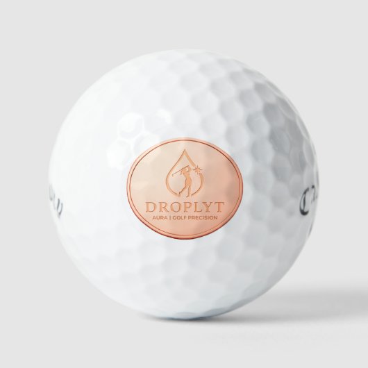 Droplyt Golf Aura Logo 3er-Pack Callaway Golfbälle (Vorderseite)