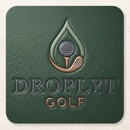 Droplyt Golf Heritage Grün  Rechteckiger Pappuntersetzer
