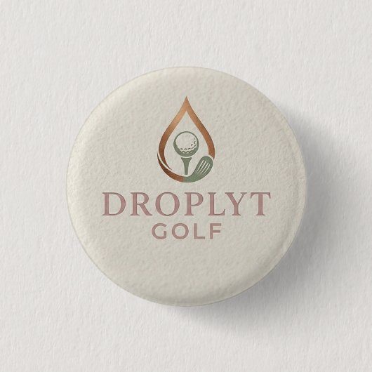 Droplyt Golf Signature-Button (Rosa-Logo) Button (Vorderseite)
