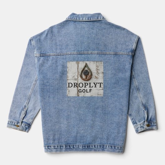 Droplyt Golf Signature Design Damen-Denimjacke Jeansjacke (Rückseite)