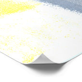 'Dropped' Graue und gelbe Abstrakte Kunst Poster (Ecke)