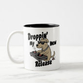 Droppin' Mein neuer Release-Dog Angesagt-Hop Zweifarbige Tasse (Links)
