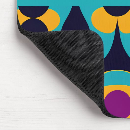 Drops Abstraktes blaugelbes Muster Mousepad (Ecke)