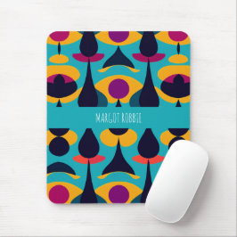 Drops Abstraktes blaugelbes Muster Mousepad