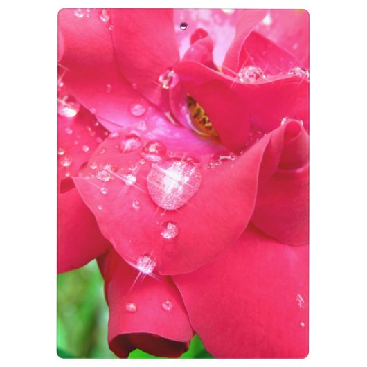 Drops auf Petals-Zwischenablage Klemmbrett (Rückseite)