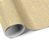 Drops Kraft Gold Natural Stripes Linien minimal Geschenkpapier (Rolleneckpunkt)