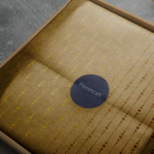 Drops Kraft Gold Natural Stripes Linien minimal Geschenkpapier