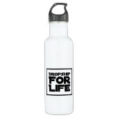 Dropship for Life Edelstahlflasche (Vorderseite)