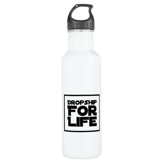 Dropship for Life Edelstahlflasche (Vorderseite)