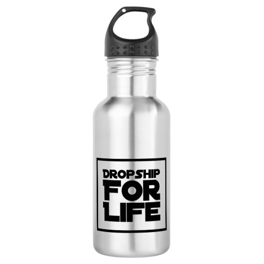 Dropship for Life Edelstahlflasche (Vorderseite)