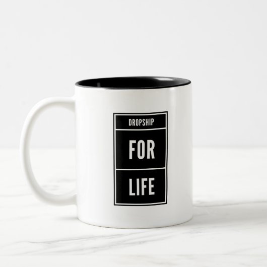 Dropship for Life Zweifarbige Tasse (Links)