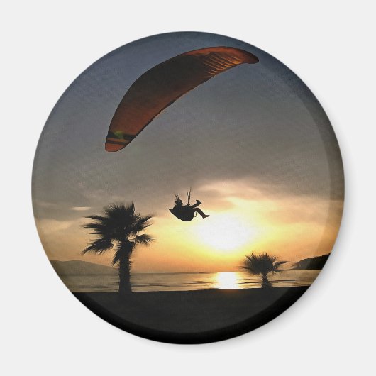 Dropzone am Duskischen Abenteuer Paragliding Art Magnet (Vorne)
