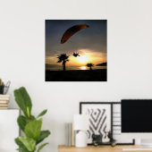 Dropzone am Duskischen Abenteuer Paragliding Art Poster (Heimbüro)