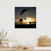 Dropzone am Duskischen Abenteuer Paragliding Art Poster (Küche)