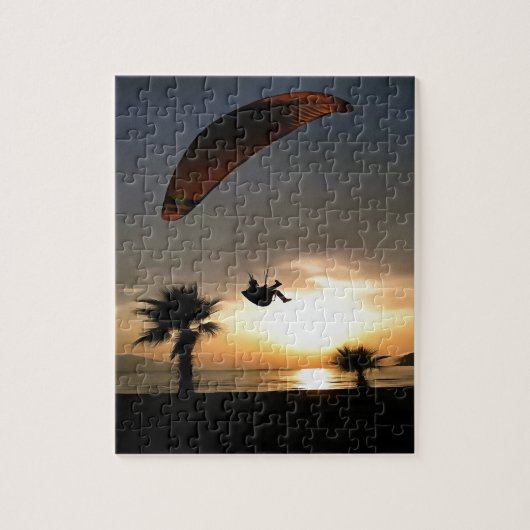 Dropzone am Duskischen Abenteuer Paragliding Art Puzzle (Vertikal)