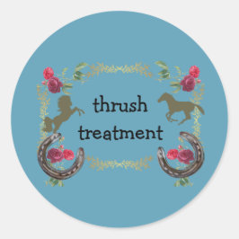 Drossel Behandlung CLASSIC ROUND STICKER