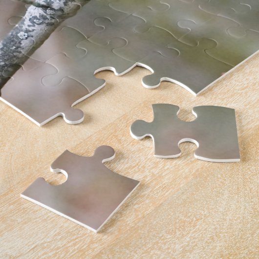 Drossel-blauer Vogel im Baum Puzzle (Seite)