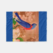 Drossel des Glückes Fleecedecke (Vorderseite (Horizontal))