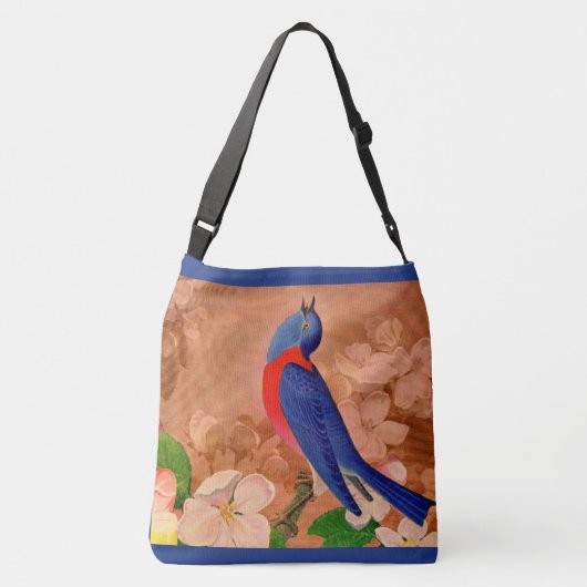 Drossel des Glückes Tragetaschen Mit Langen Trägern (Rückseite)