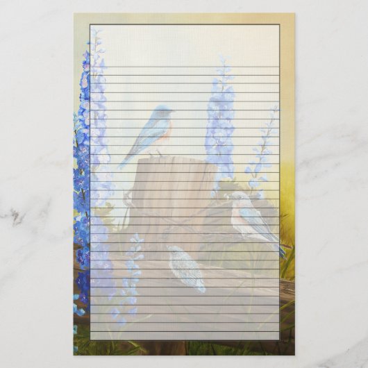 Drossel-Familie Briefpapier (Vorderseite)