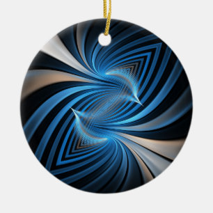 Drossel-Fraktal Keramik Ornament