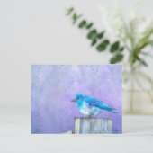 Drossel-Glück Postkarte (Stehend Vorderseite)