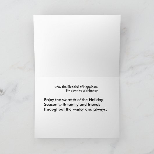 Drossel im Elend Feiertagskarte (Innenseite)