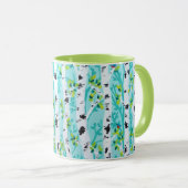 Drossel-im Frühjahr Birken-Baum-Wald Tasse (VorderseiteRechts)