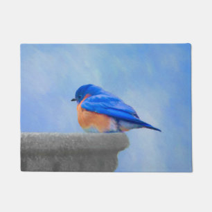 Drossel-Malerei - ursprüngliche Vogel-Kunst Fußmatte