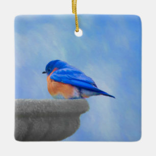 Drossel-Malerei - ursprüngliche Vogel-Kunst Keramikornament
