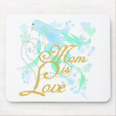 Drossel-Mama ist Liebe Mousepad (Vorne)