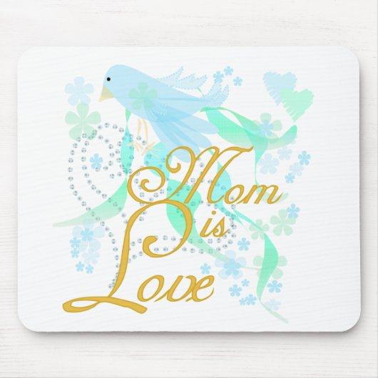 Drossel-Mama ist Liebe Mousepad (Vorne)