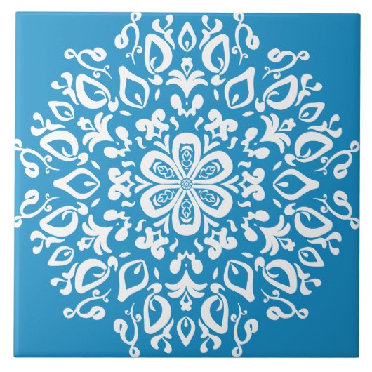 Drossel-Mandala Fliese (Vorderseite)