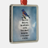 Drossel-"so geliebtes" Gedicht Ornament Aus Metall (Rechts)