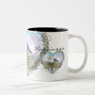Drosseln der Glück-Tasse Zweifarbige Tasse