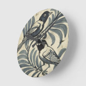 Drosseln (w/c auf Papier) Runde Wanduhr (Winkel)