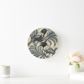 Drosseln (w/c auf Papier) Runde Wanduhr (Zuhause)