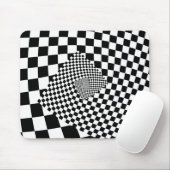 Droste Checkered Spiral Mousepad (Mit Mouse)