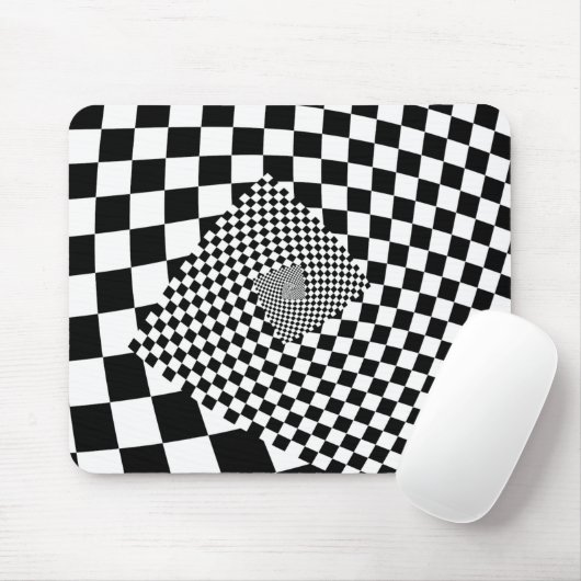 Droste Checkered Spiral Mousepad (Mit Mouse)