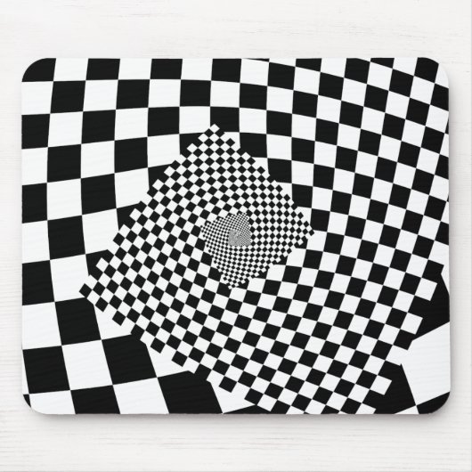 Droste Checkered Spiral Mousepad (Vorne)