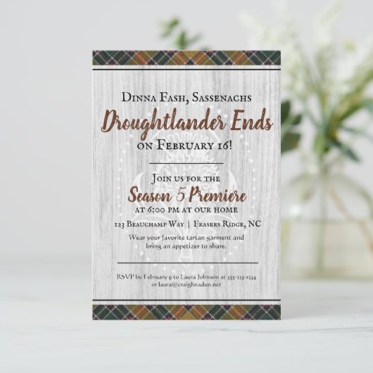 Droughtlander endet Party Einladung (Stehend Vorderseite)